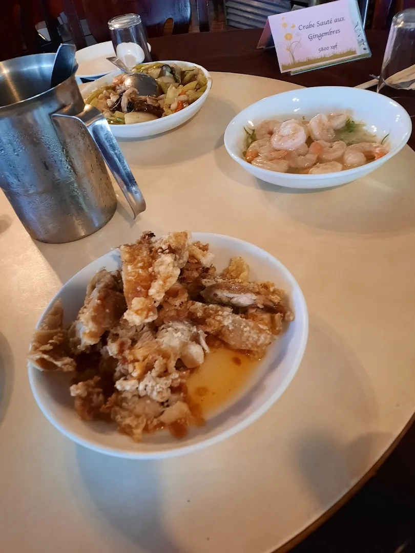 Restaurant Phénix d'Or, sautés au wok : poisson croustillant, crevettes et crabe au gingembre